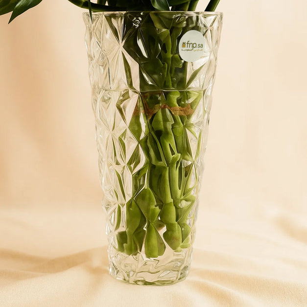 Timeless Beauty Lily Flower Crystal Vase