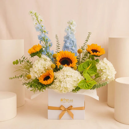 Sunflower n Hydrangea Radiance Box