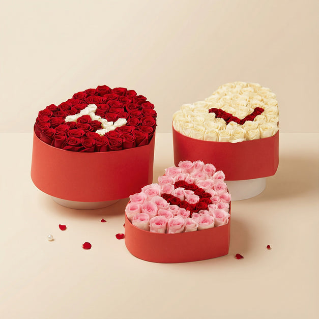 Love Letters Bloom – Heart Shape Rose Boxes