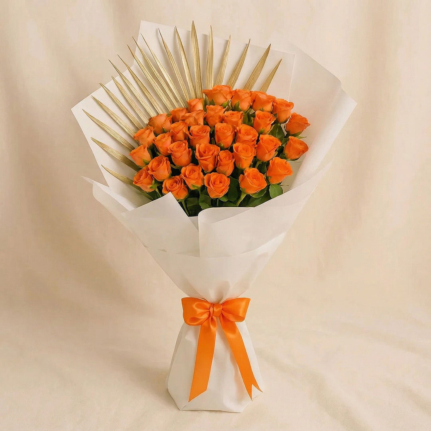 Regal Orange Baby Rose Bouquet