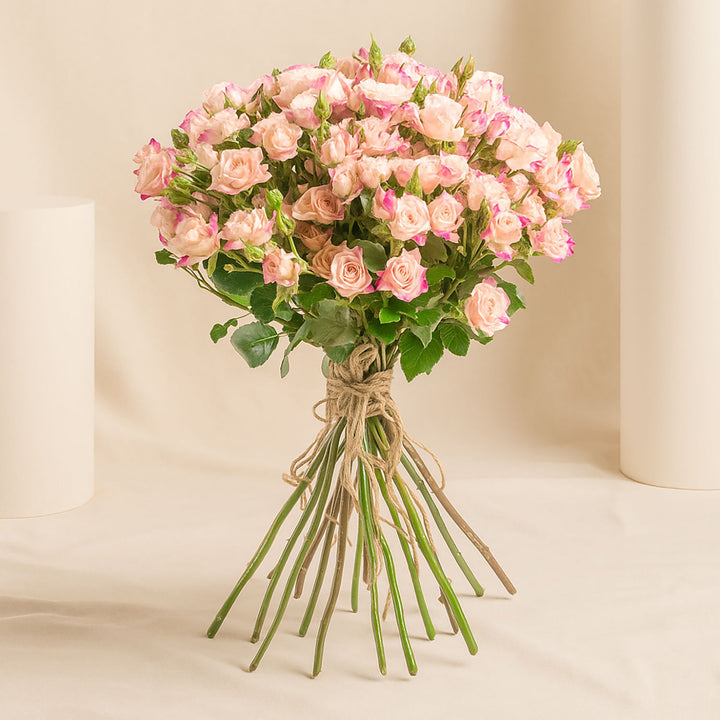 Beautiful 15  Peach Baby  Roses Bouquet 