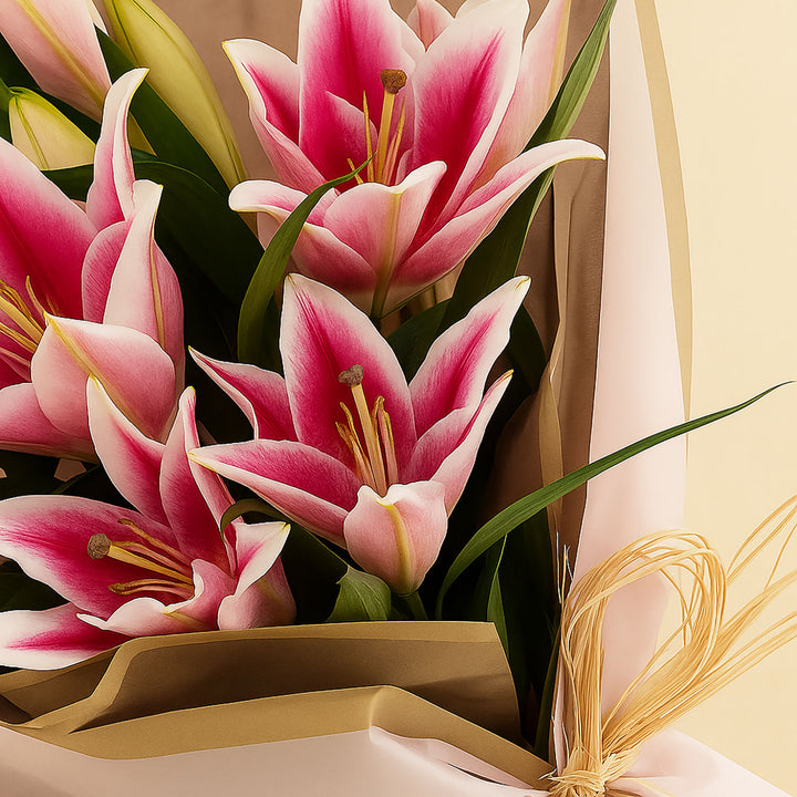 Pink Lilies Flower  Bouquet