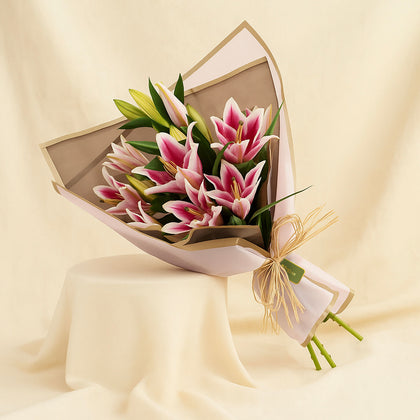 Pink Lilies Flower  Bouquet