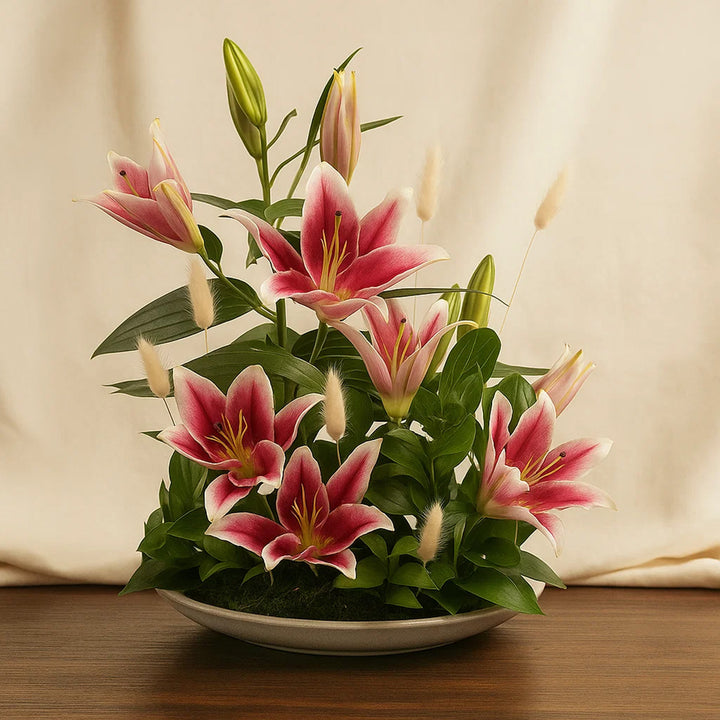 Pink Lilies Platter
