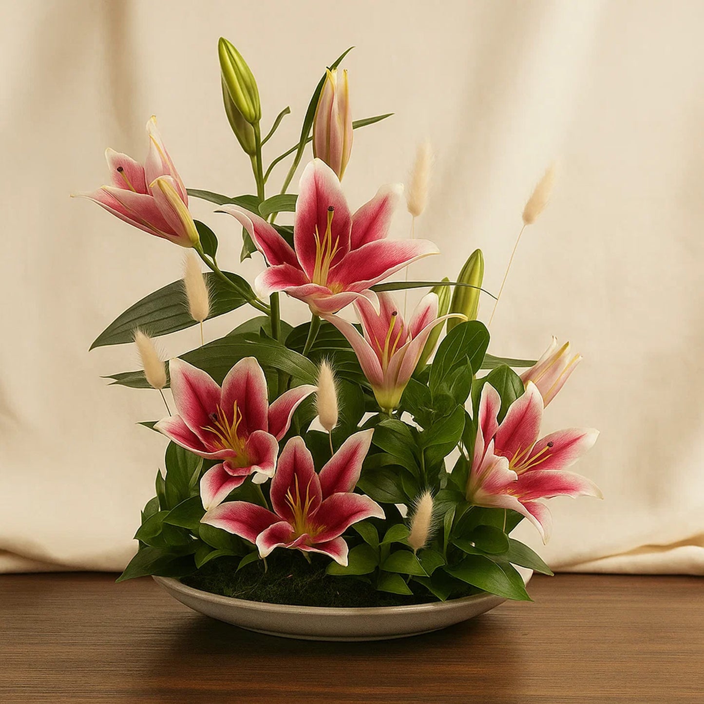 Pink Lilies Platter