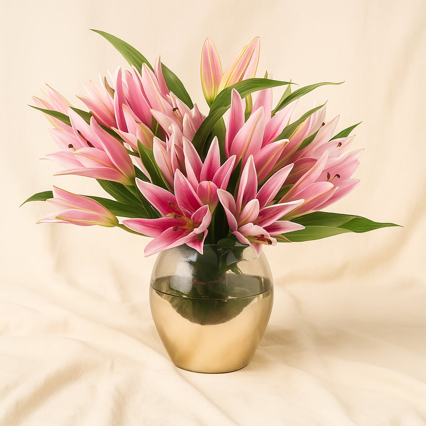 Pink Lily Radiant Vase
