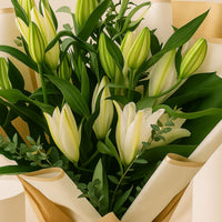 Royal Serenity White Lilies Bouquet
