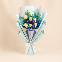 Gentelman Flowers Bouquet Blue Color