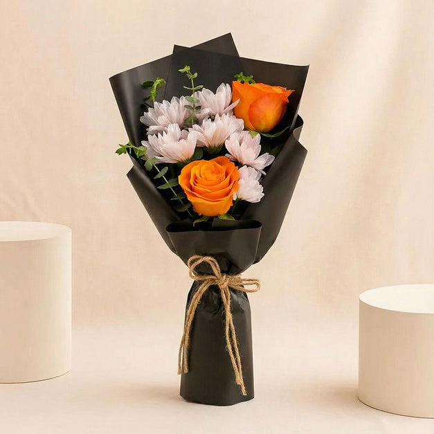 Purple Chrysanthemum & Roses Bouquet