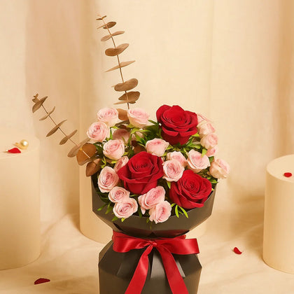 Red n Pink Love Roses Bouquet 