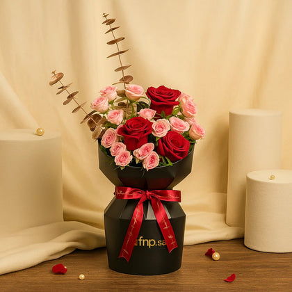 Red n Pink Love Roses Bouquet 