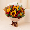Sunflower n Mix Roses Flower Bouquet