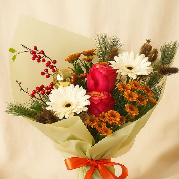 Happy Holiday Flowers Bouquet