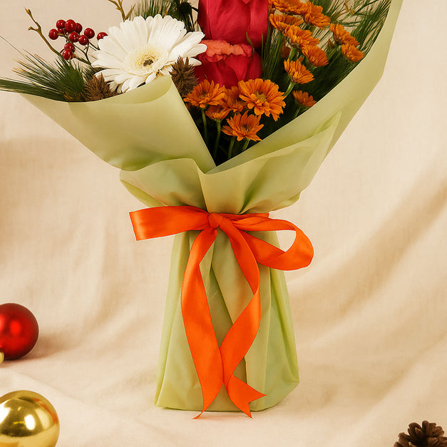 Happy Holiday Flowers Bouquet
