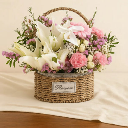 Touch of Magic Floral Basket Arrangement