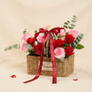 Love Basket | Red n Pink Roses 