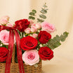 Love Basket | Red n Pink Roses 