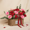 Love Basket | Red n Pink Roses 
