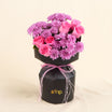 Roses & Purple Chrysanthemums Bouquet