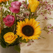 Sunflower n Roses Tall Vase