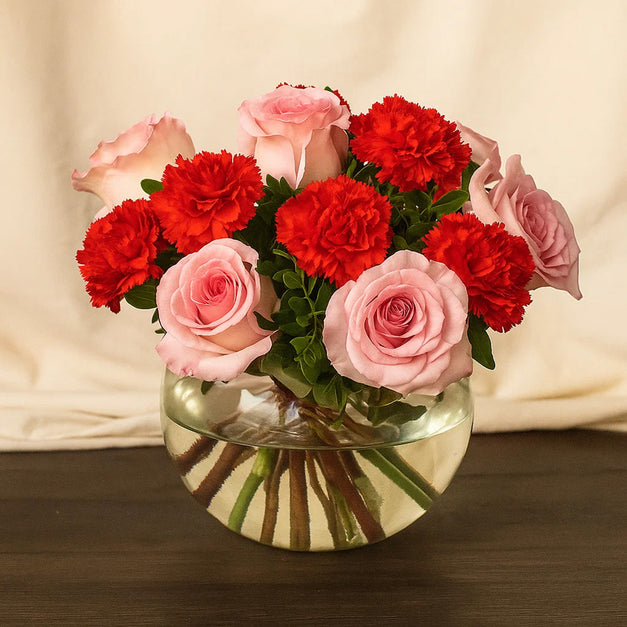 وعاء ورود الحب البديع