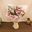 Lily n Roses Flower Bouquet