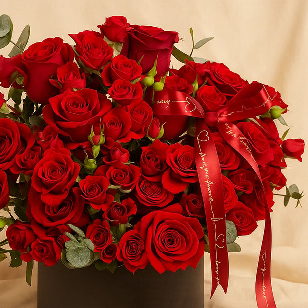 Bold Love Statement | Red Rose Box