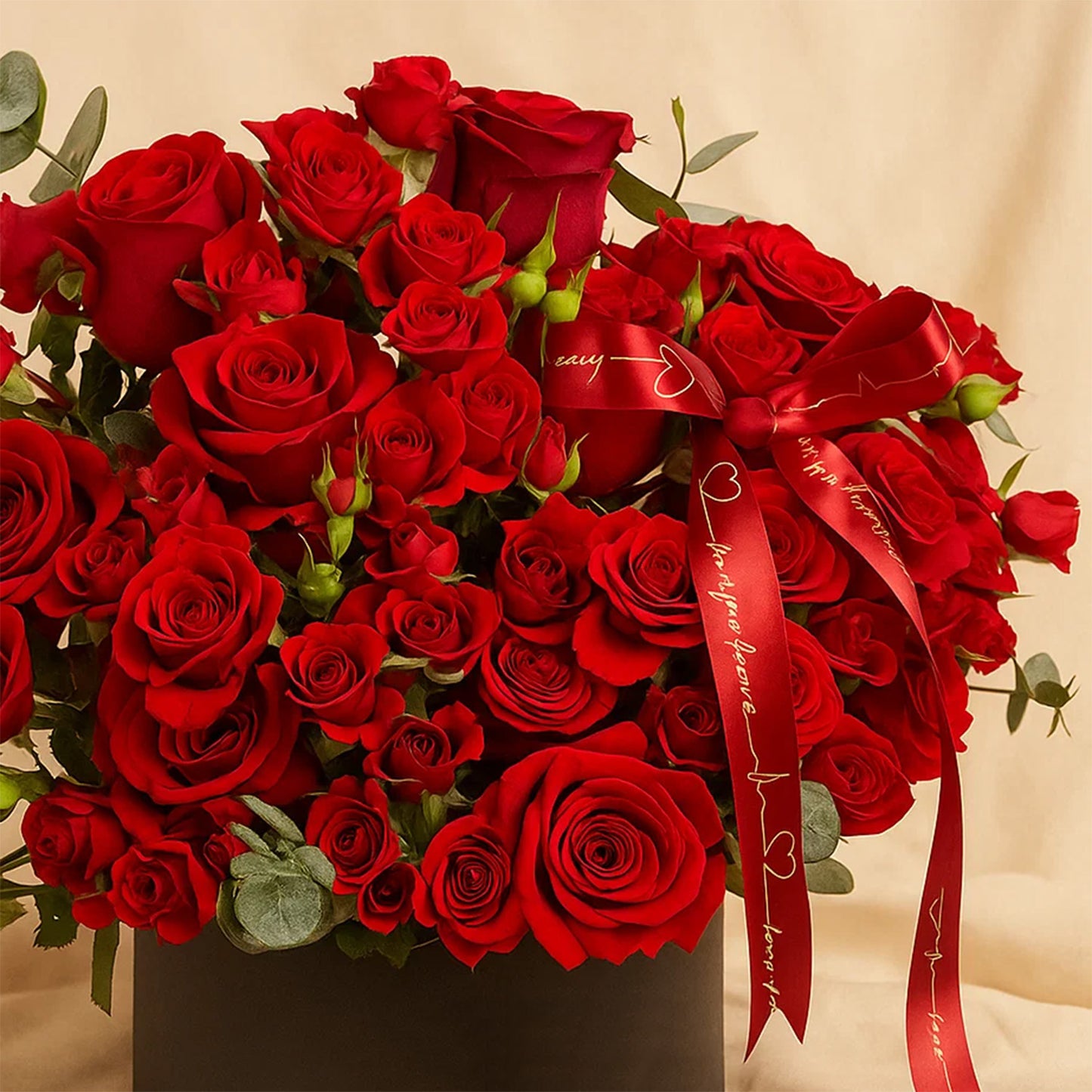 Bold Love Statement | Red Rose Box