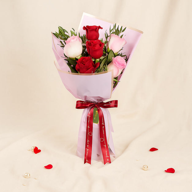 وصال الحب | ورد أحمر و زهري