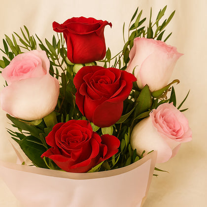 وصال الحب | ورد أحمر و زهري