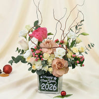 New Year Wishes Flower Vase
