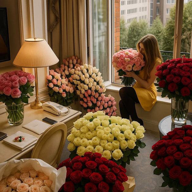 ديكور قصر الورد | زينة ورود فخمة