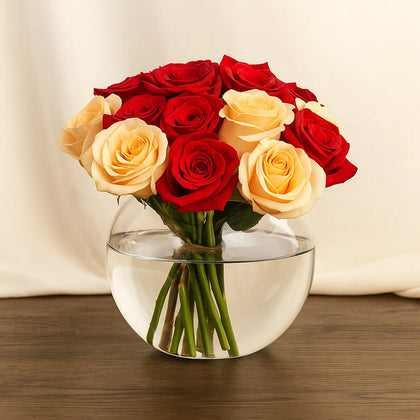 Fitna | Red n Peach Rose Bowl