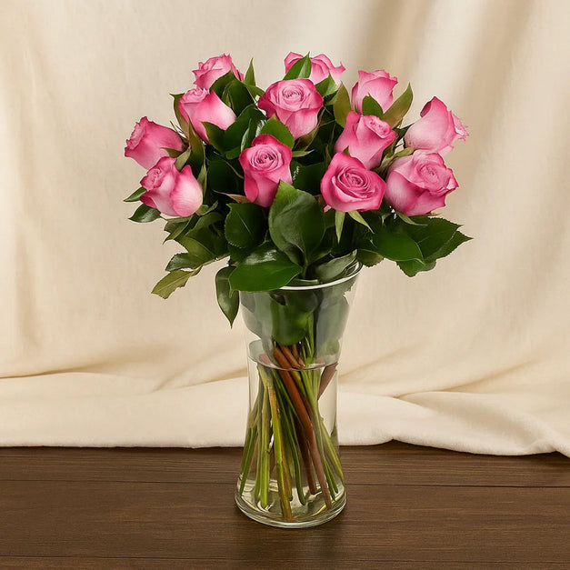 Mystic Purple Roses Vase