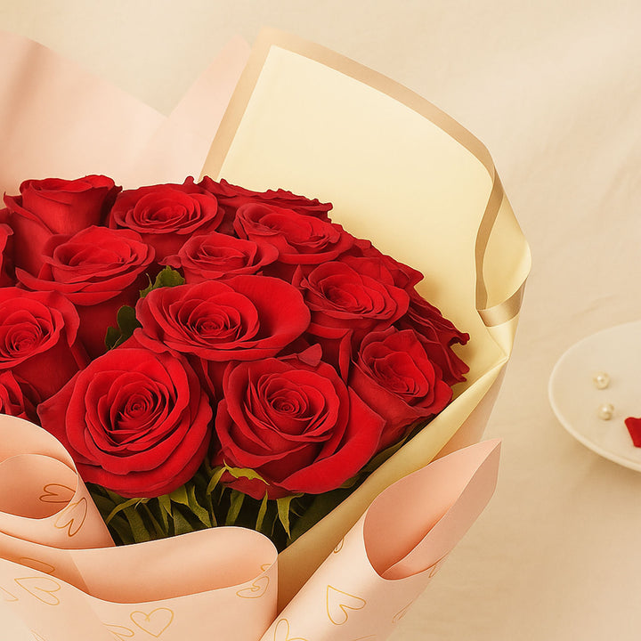 ملكة | بوكيه 18 وردة حمراء