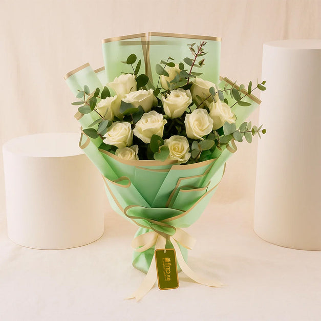 Bloom of Purity Rose Bouquet