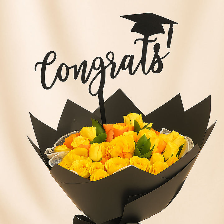 Yellow Roses Graduation Bouquet