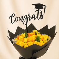 Yellow Roses Graduation Bouquet