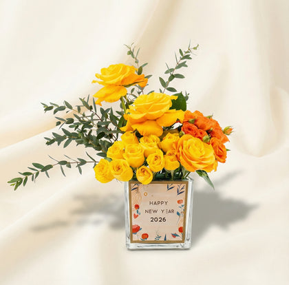 هدايا راس السنة | مزهرية ورود العام الجديد 2026