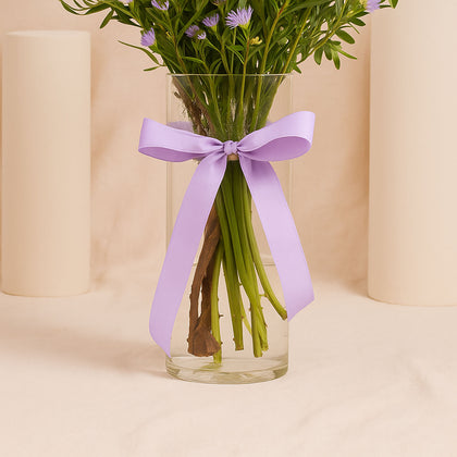 Birthday Wishes Aster Flowers Tall Vase