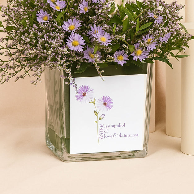 مزهرية ورد أستر خلابة