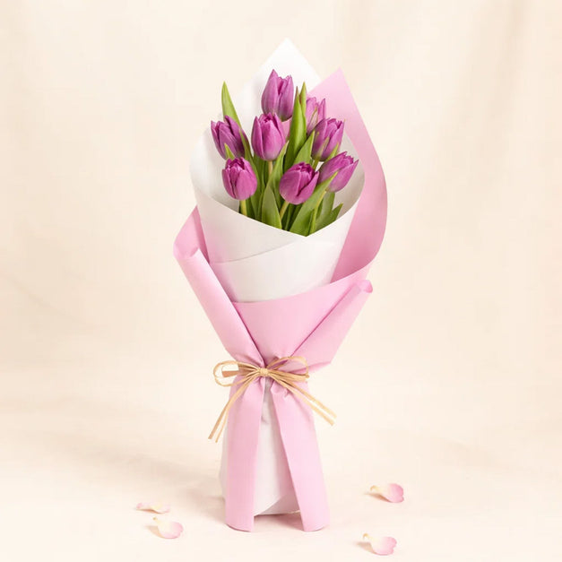 باقة ورد توليب فيوليت غريس