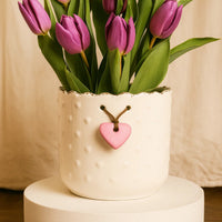 مزهرية توليب أرجواني بديع