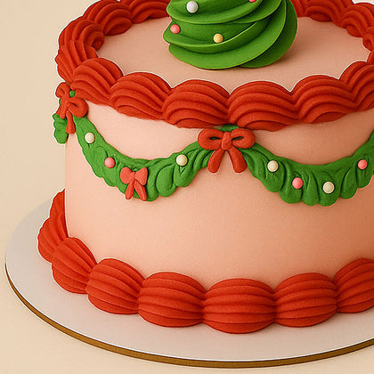 Festive Tree Red Velvet Cake