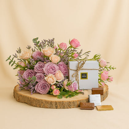 Floral Premium Tray With Patchi Chocolate