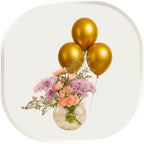 ورد مع بالونات