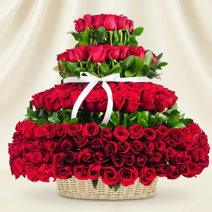 Flower Glory - 400 Red Roses