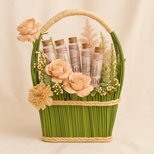  Flower With Money Wishes Basket
