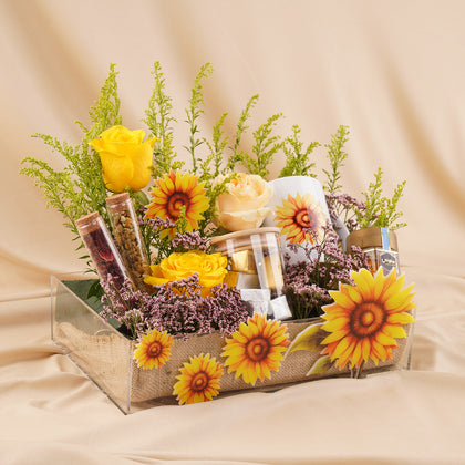 Sunflower Delights Get Well Soon Basket