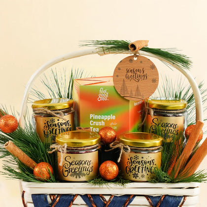 Happy Holiday Tea n Treats Basket